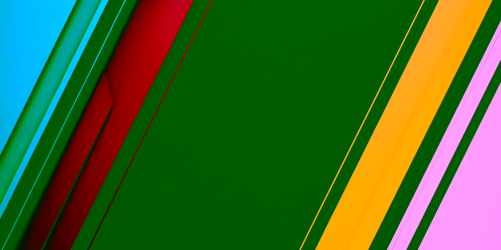 Abstract CMYKForge cover graphic of diagonal cyan, magenta, yellow, black and white bands